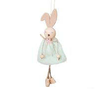 Pendentifs en forme de lapin pour décoration de Pâques et activités de fête de famille (bleu)