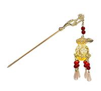 Pendentifs épingles à cheveux vintage, épingles à cheveux rétro brillantes, bâtons à cheveux chinois réutilisables avec lanterne lumineuse, baguettes à cheveux chinoises antidérapantes pour coiffe