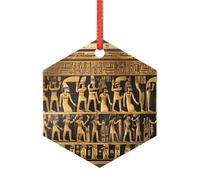 Pendentifs hiéroglyphes égyptiens en acrylique pour sapin de Noël, à utiliser comme décoration d'automne d'Halloween