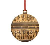 Pendentifs hiéroglyphes égyptiens multi-vacances en acrylique pour sapin de Noël, à utiliser comme ornements d'automne d'Halloween