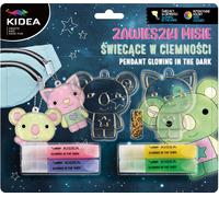 Pendentifs KIDEA en forme d'ours en peluche qui brillent dans le noir