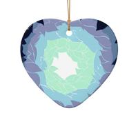 Pendentifs mythiques en céramique en forme de cœur et d'étoile en forme de caverne spatiale, décorations de sapin de Noël, parfaites pour une décoration festive