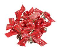Pendentifs pour sapin de Noël - Décoration d'intérieur rouge avec clochette, nœuds de Noël - pour les vacances, le réveillon du Nouvel An, la maison, la voiture, la fête de mariage, les , les