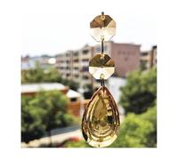Pendentifs prismes en verre de cristal de Champagne, 12 pièces, 86x22mm, for la décoration