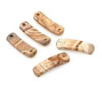 Pendentifs rectangulaires en Pierres Naturelles, 35 x 10 mm, Perles en améthyste et œil de Tigre, pour Bracelets et Bijoux DIY