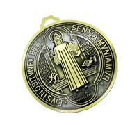 Pendentifs ronds pour breloques chrétiens Symbole de foi Pendentif circulaire pour prière et accessoires de bijoux religieux Finition bronze antique, taille unique, comme décrit