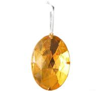 Pendentifs saisonniers en acrylique avec pierres précieuses ovales, ajoutant de la brillance et de l'élégance aux décorations de sapin de Noël (doré)