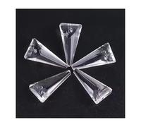 Pendentifs triangulaires en verre de cristal, 5 pièces, perles prisme, breloques suspendues, décoration de la maison(5PCS Clear Crystal)