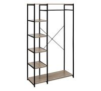 Penderie 5 étagères métal et bois 5five - Naturel