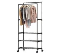 Penderie à suspendre - Cadre mobile réglable, porte-manteau, porte-robe, système de roulement de placard, chariot d'affichage de vêtements | Rack mobile réglable conçu pour un rangement quotidien