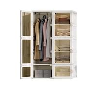 Penderie avec Portes,Armoire Portable,Pliable Penderies Portable,Multifonctionnelle Storage,avec Tringle À Vêtements Et Portes Magnétiques,Penderie avec Housse pour Salon,Appartement