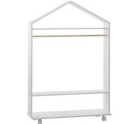 Penderie enfant maison roulettes Atmosphera Blanc G