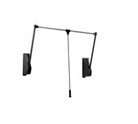 Penderie escamotable double 10 kg - fixation murale - WALL LIFT - noir AMBOS