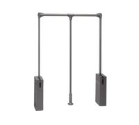 Emuca Penderie rabattable Sway 830-1150 mm finition titane, acier/aluminium, 10 kg