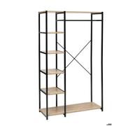 5five Penderie industrielle 5 five simply smart - 5 étagères métal et bois H.170 cm Marron/Noir
