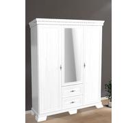 Penderie " Kora " Drehtürschrank 158cm 3-türig Miroir Samoa King Rustique