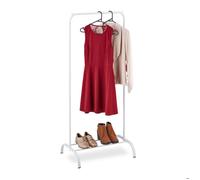 Penderie métallique - RELAXDAYS - HxLxP 144x60x44 cm - Blanc - Métal - Support chaussures