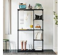 Penderie Mobile Armoire dressing noire 185 cm - Penderie et étagères pour rangement chambre 111 x 43 x 185 cm