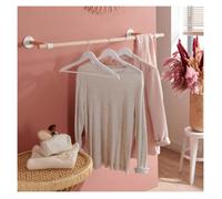 Penderie murale bois et métal L100 cm Blanc ALMA