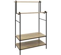 Penderie Portant à vêtements double avec 2 étagères H 164 cm