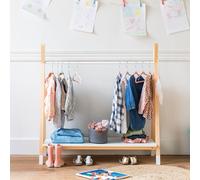 Happy Garden Penderie pour enfant Lou – bois de pin blanc, style scandinave, avec tiroir