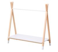 Happy Garden Penderie pour Enfant Lou avec tiroir Blanc de Style scandinave, Portant à vêtements en Bois de pin