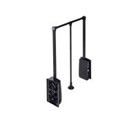 Emuca - Penderie rabattable noire pour armoire Hang Largeur réglable de 45 à 60 cm Noir G