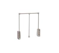 Penderie rabattable pour armoire Hang, 450 - 600, Peint gris pierre, Acier et Plastique.