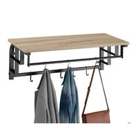 Penderie - TECTAKE - Penderie WESTWOOD en bois MDF et acier au style industriel 66 x 30 x 27 cm - Bois clair/Chêne sonoma