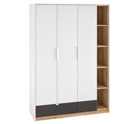 Penderie Torino Armoire pour Chambre D'Enfant Blanc Chêne Castello Graphite L