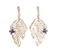 Pendientes de hoja ahuecen metálicos en forma de mariposa en forma de mariposa - accesorios exclusivos, a pequeña escala, de alta gama, estilo retro con un toque sofisticado