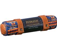 Pendleton Chess & Checkers Set: Travel-ready Roll-up Game