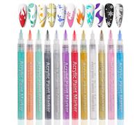 Pendons de vernis à ongles 12 pcs/ensemble Nail Art Pens 12 couleurs Pens de vernis à ongles PEINTURES DE Nail à nail sèche