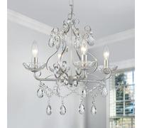 Pendre en Cristal Chandelier Pendant Finchmount Plafond Light Lighting for Bedroom Halway Bar Kitchen Bathroom, H 36 x W 41, Gold, E14 Base