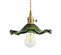 Pendre en Verre Vintage Industriel E27 Base Finish Finish Finder Plafond Plafond Light Assiette pour la Cuisine de Salon Loft (Transparent) (Transparent) Progress