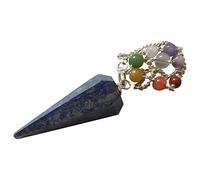 Pendule 7 chakras de différentes variétés (lapis-lazuli)