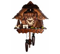 Pendule à coucou à quartz Maison de Forêt Noire avec musique