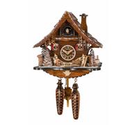 Pendule à coucou à quartz Maison de Forêt Noire avec musique