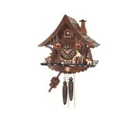 Pendule à coucou - Maison de la Forêt-Noire - EN 471 - Bûcheron mobile - Noyer - Intérieur