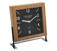 Atmosphera - Pendule à poser silencieuse Pauline 23 cm Naturel Marron