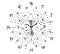 Pendule alu strass ø33cm