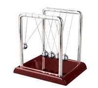 Pendule berceau de Newton - Boules berceau de Newton avec de grandes perles, pendule classique oscillant de Newton avec 5 boules | Gadget de science et physique, décoration de bureau, jouet