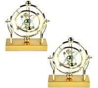 Pendule Berceau Perpetuum Mobile Cool Bureau Jouet, Perpetuum Mobile Pendule avec Orbite Céleste, Décoration créative Rotative de la Maison, Gadgets de bureau, Cadeaux pour professeur de physique