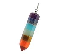 Pendule de radiesthésie en cristal d'énergie Reiki avec 7 chakras