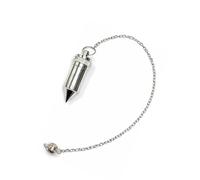 Pendule de radiesthésie et de divination en métal Prajet - Outil de divination spirituelle pour le Reiki, la guérison des chakras et la méditation (Silver Bullet PRAJET NEW)