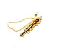 Pendule de radiesthésie et de divination en métal Prajet - Outil de divination spirituelle pour le Reiki, la guérison des chakras et la méditation (Gold Plated 4 Isis NEW)