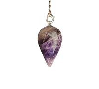 Pendule divinatoire avec améthyste en forme de goutte d'eau, pendule de radiesthésie, pendule en pierre naturelle, pendule en cristal vintage pour radiesthésie, pendule chakra Reiki divination
