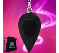 Pendule Divinatoire de Radiesthésie en Onyx Noire | Pendule en Pierre d'Onyx Noir - Pierre du Karma & de la Confiance [Satisfait ou Remboursé]