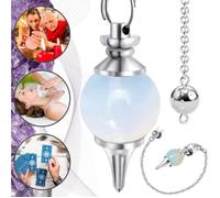 Pendule divinatoire de Radiesthésie en Pierre de Lune - Pendule Sephoroton en Pierre - 14 GR [GARANTIE A VIE]