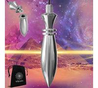 Pendule Divinatoire Égyptien Thot en Laiton Argenté | Pendule Témoin Magnétiseur Émetteur et Récepteur